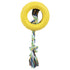 Pet Life ® Rubberized Chew Jute Rope and Tire Pet Dog Toy Yellow