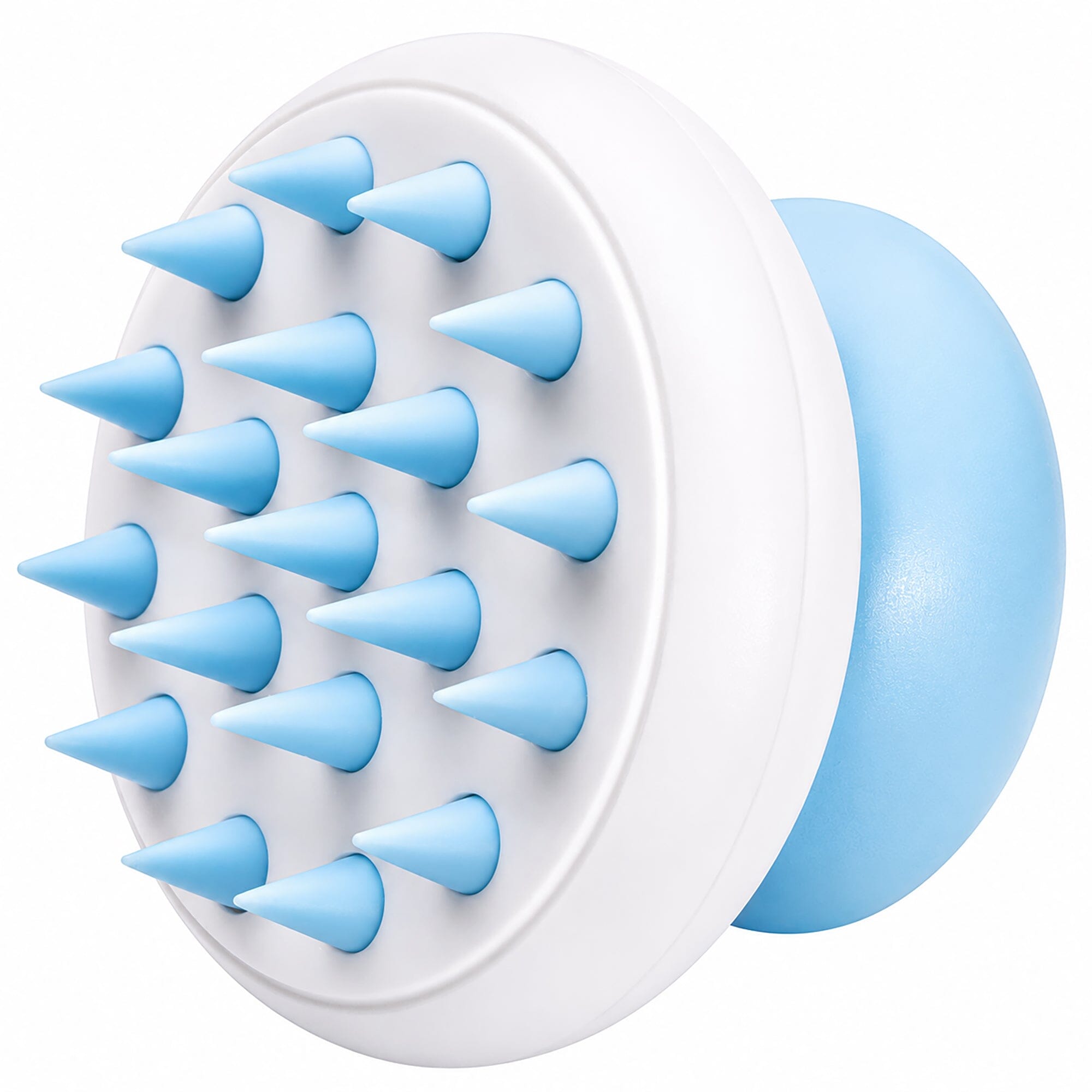 Pet Life ® 'Scwubba' Handheld Bathing Brushing and Massaging Soft Flexible Grooming Pet Comb Blue