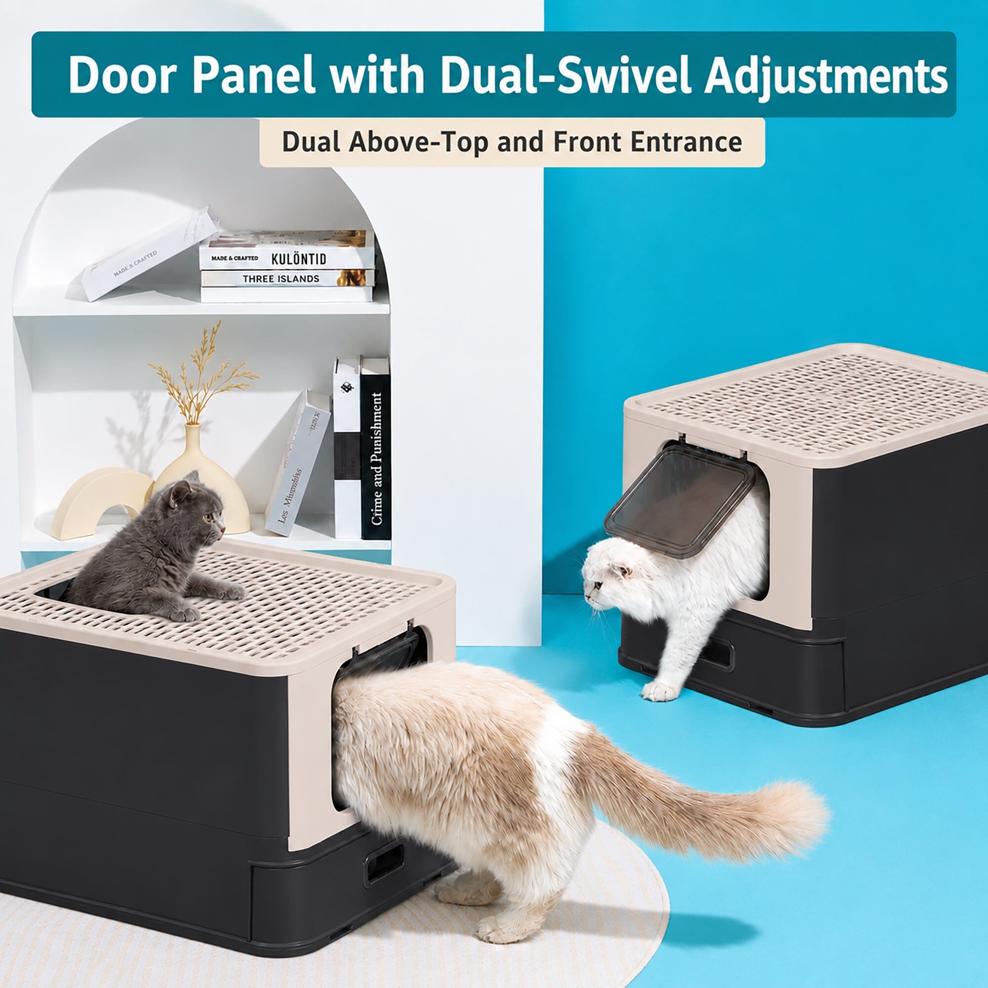 Pet Life ® “SlideAway” Premium Foldable and Travel Pull-Out Cat Litter Box