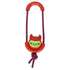 Pet Life ® 'Sling-Away' Tug and Squeak Natural Jute and Rubber Dog Toy Red