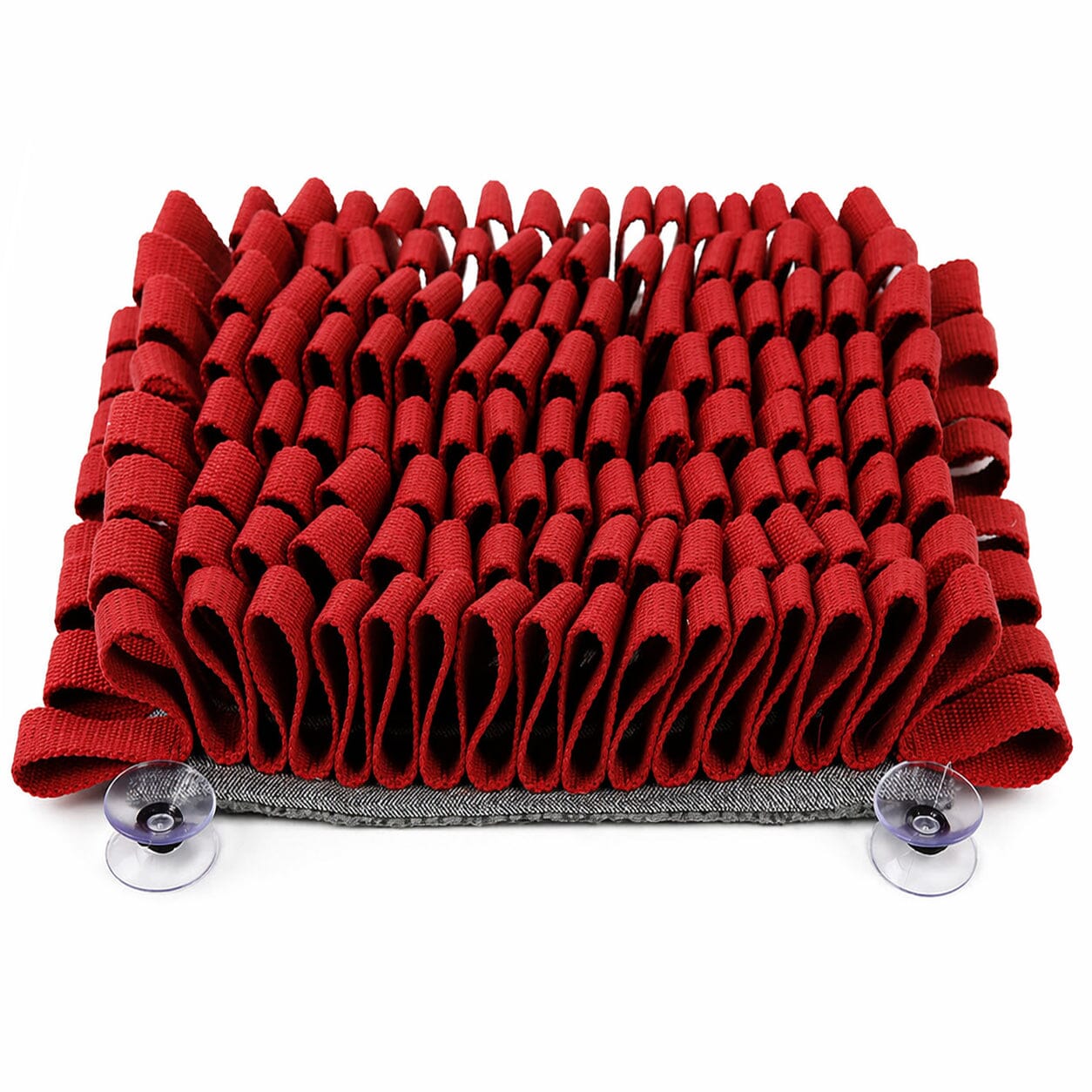 Pet Life ® 'Sniffer Grip' Interactive Anti-Skid Suction Pet Snuffle Mat Red