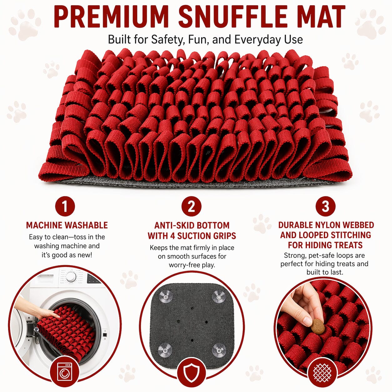 Pet Life ® 'Sniffer Grip' Interactive Anti-Skid Suction Pet Snuffle Mat