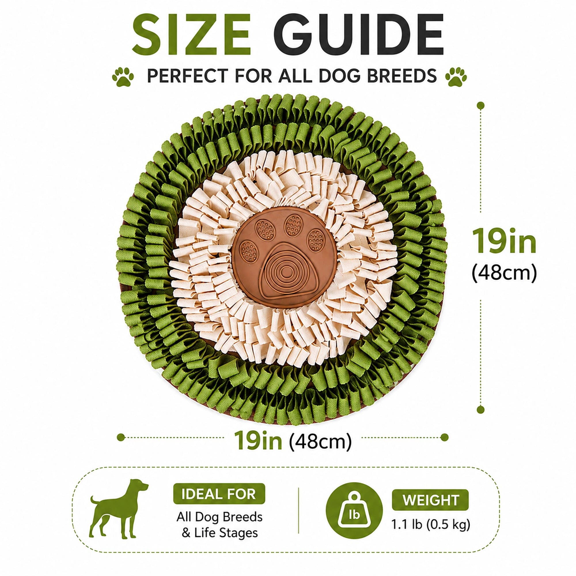 Pet Life ® “Snout-Seek” Interactive Treat Hiding and Spreading Pet Snuffle Mat