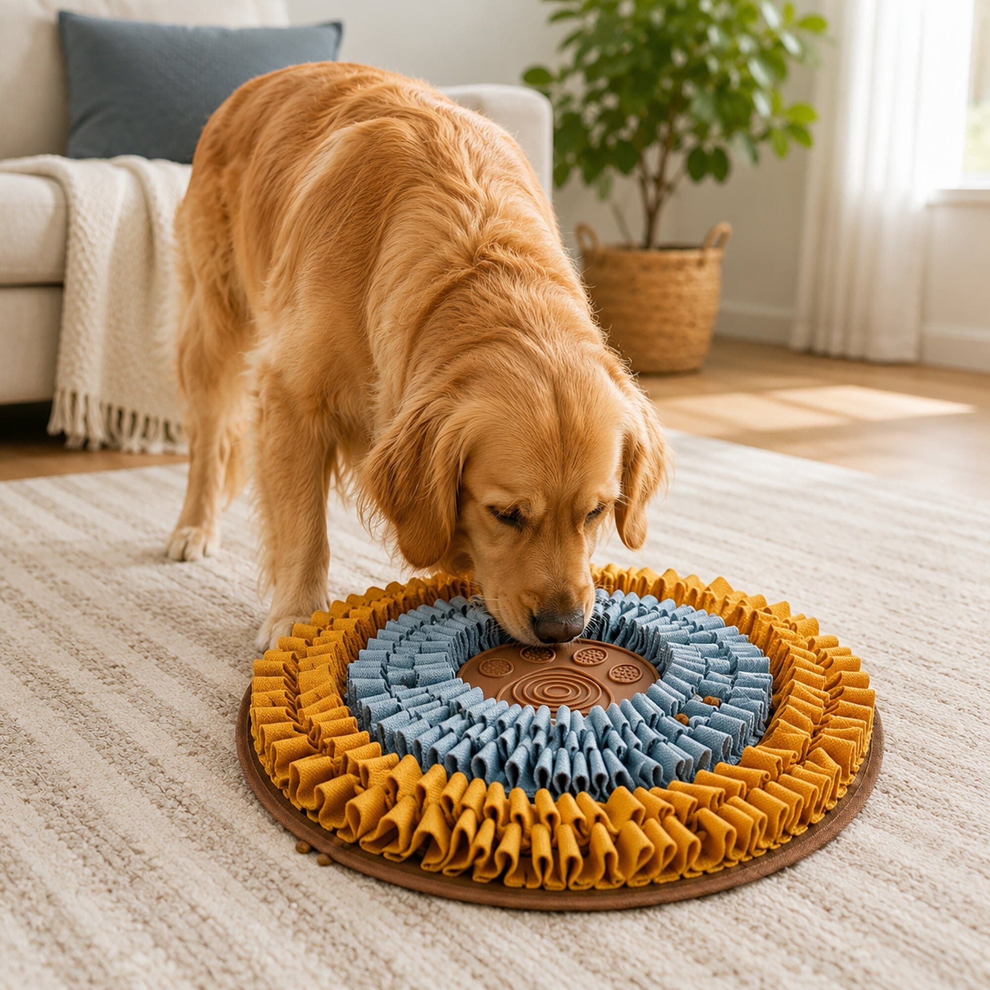 Pet Life ® “Snout-Seek” Interactive Treat Hiding and Spreading Pet Snuffle Mat