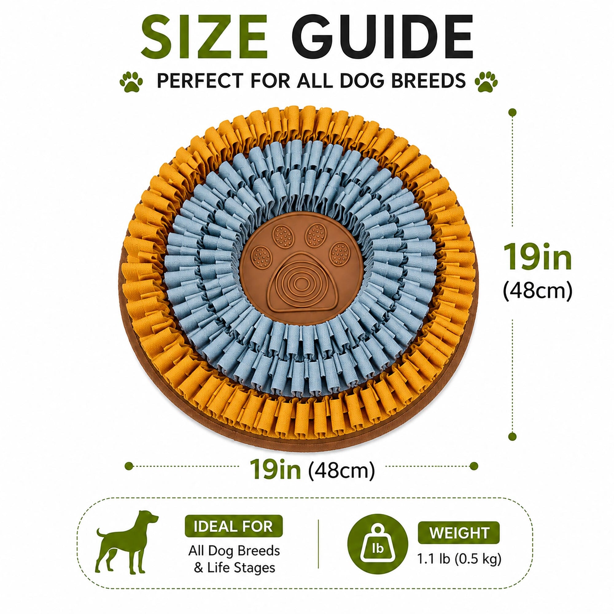 Pet Life ® “Snout-Seek” Interactive Treat Hiding and Spreading Pet Snuffle Mat