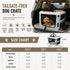 Pet Life ® Tailgate-Den Collapsible Travel Pet Crate with Dual Bowls and Storage