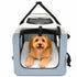 Pet Life ® Tailgate-Den Collapsible Travel Pet Crate with Dual Bowls and Storage