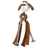 Pet Life ® 'Tennis Pawl' Rope Squeaker and Crinkle Tennis Dog Toy Brown