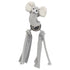 Pet Life ® 'Tennis Pawl' Rope Squeaker and Crinkle Tennis Dog Toy Gray