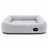 Pet Life ® “Therma-Vibe” Heating and Massaging Smart Pet Bed Small Light Gray