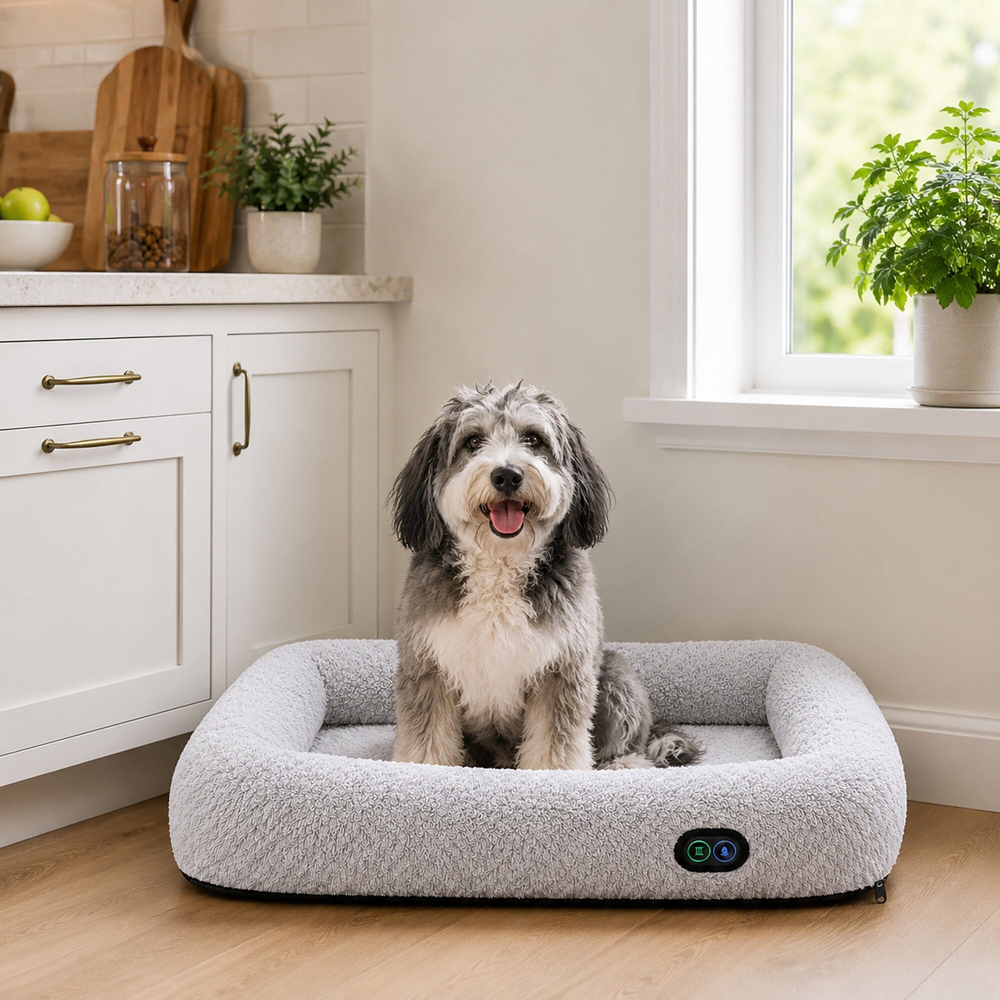 Pet Life ® “Therma-Vibe” Heating and Massaging Smart Pet Bed