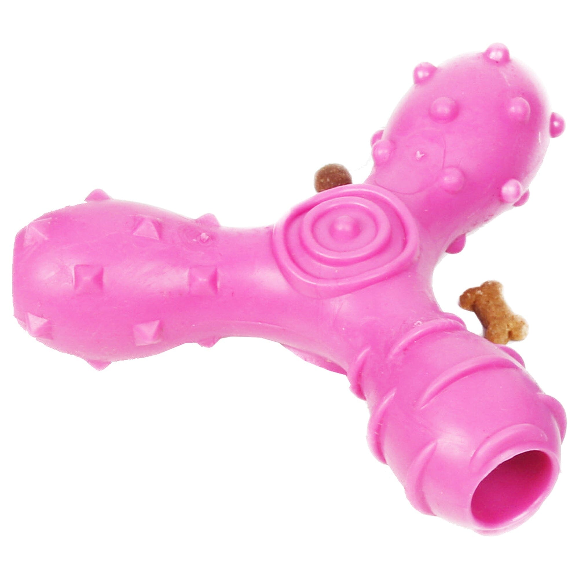 Pet Life ® 'Tri-Chew' Treat Dispensing and Chewing Interactive TPR Dog Toy