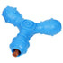 Pet Life ® 'Tri-Chew' Treat Dispensing and Chewing Interactive TPR Dog Toy Blue
