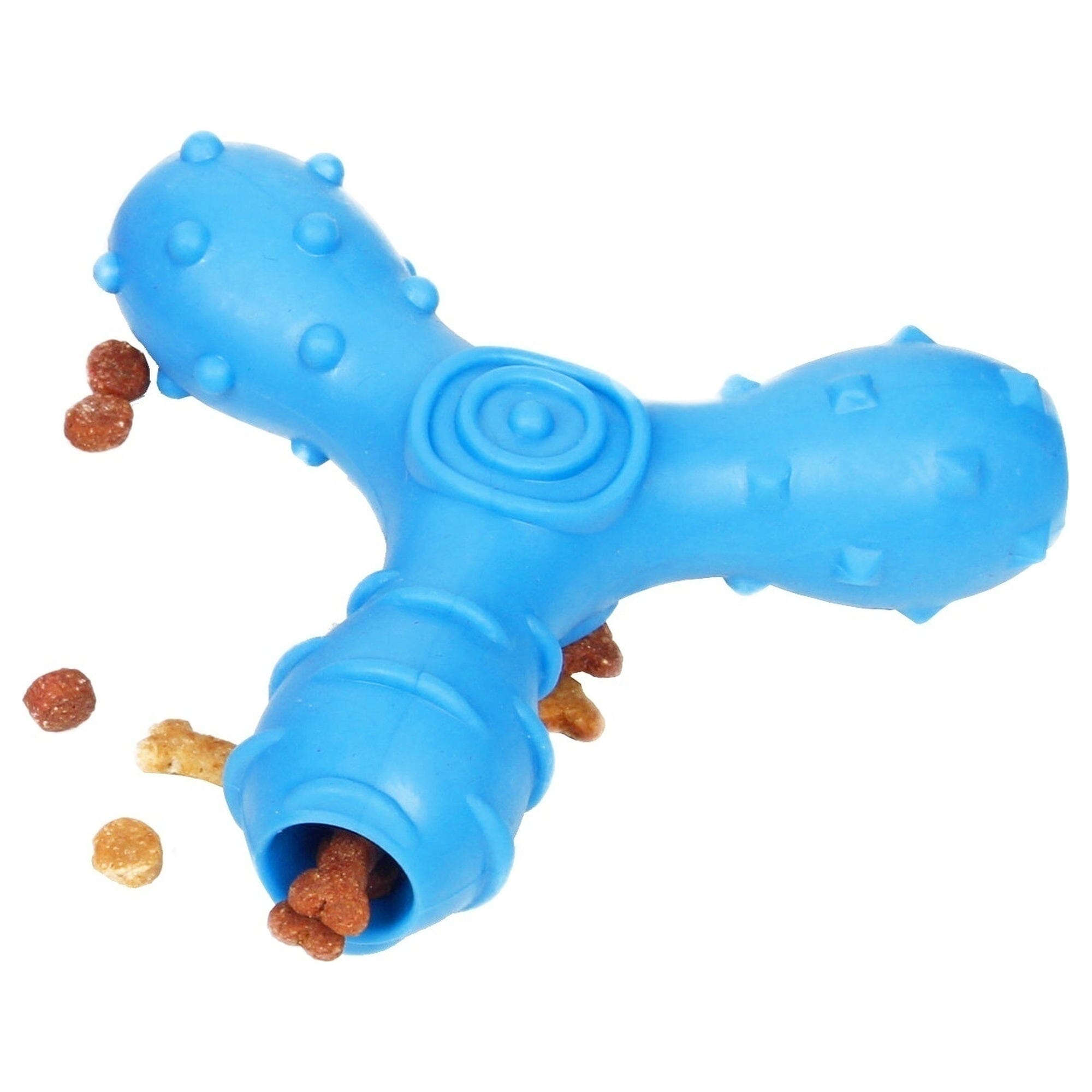 Pet Life ® 'Tri-Chew' Treat Dispensing and Chewing Interactive TPR Dog Toy