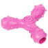 Pet Life ® 'Tri-Chew' Treat Dispensing and Chewing Interactive TPR Dog Toy Pink