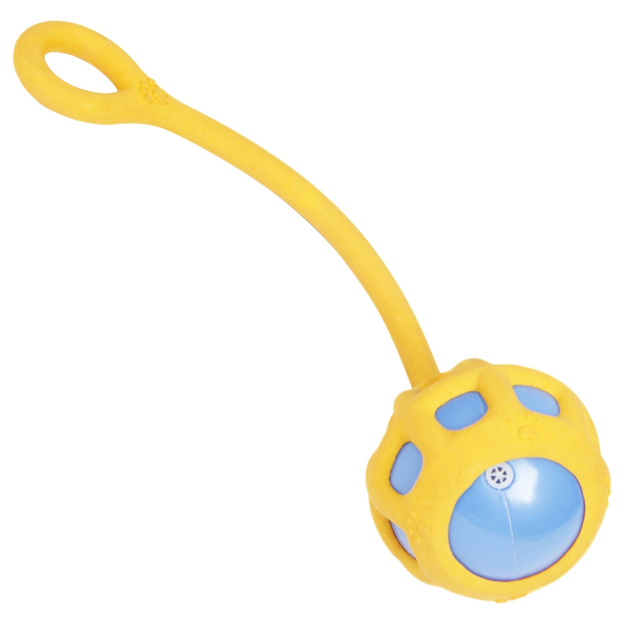 Pet Life ® 'Tug-O-Warp' Fetching Tugging and Chew Squeaking TPR Dog Toy Orange