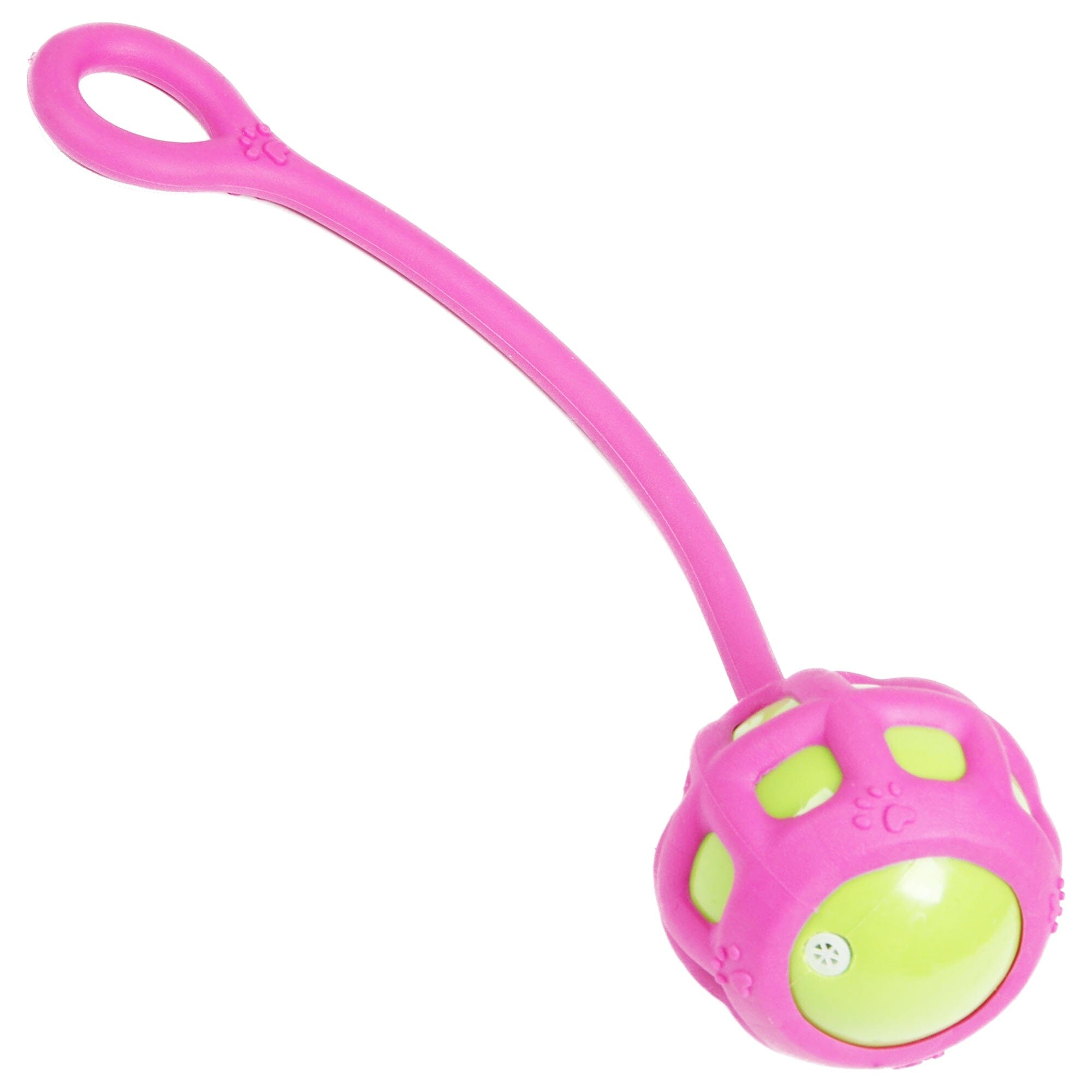 Pet Life ® 'Tug-O-Warp' Fetching Tugging and Chew Squeaking TPR Dog Toy Pink