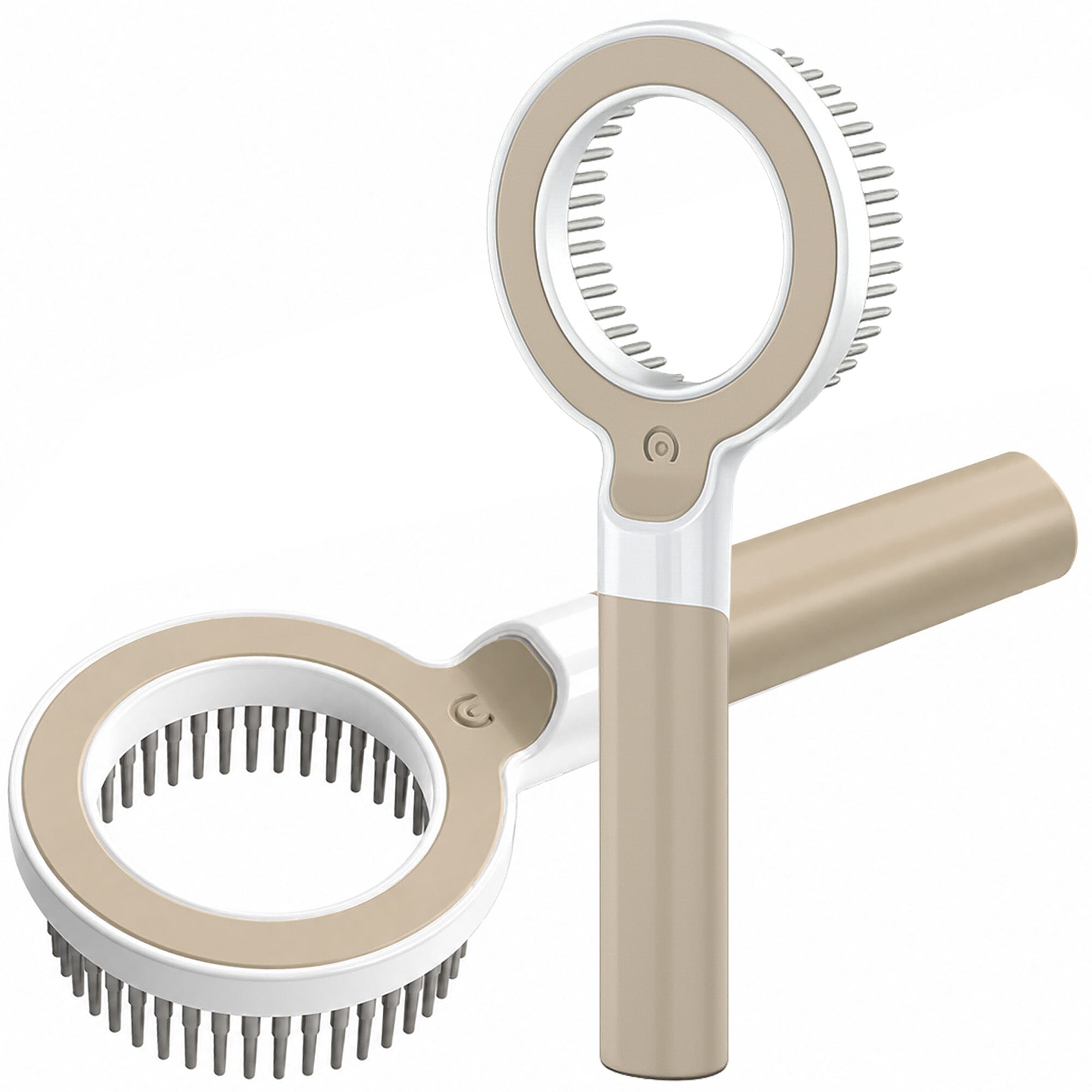 Pet Life ® 'WAGNIFY' 360 Degree and Multi-Directional Modern Grooming Pet Rake Comb Brown