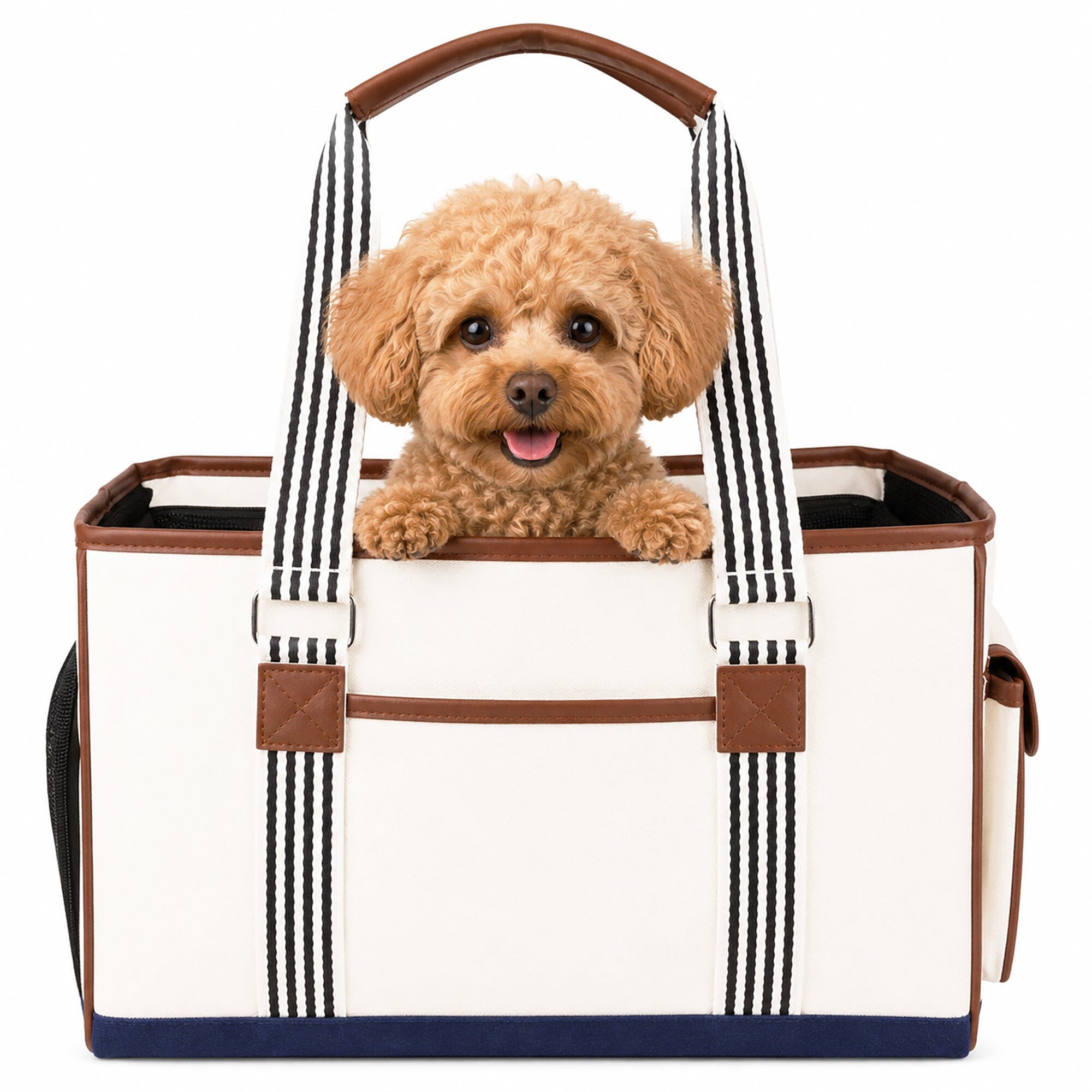 Pet Life ® 'Yacht Polo' Designer Travel Fashion Pet Dog Carrier w/ Pouch Default Title