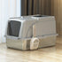 Pet Life ® “ZenPod” Premium Stainless Steel Clamshell Cat Litter Box