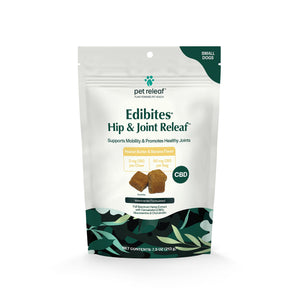 Pet Releaf Edibites Peanut Butter/Banana Hip & Joint Hardchew Dog Treats for Small Dogs...