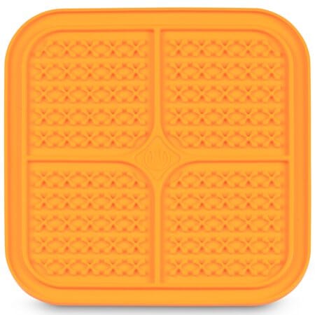 Pet Zone Boredom Busters Endulge Slow-Feeding Licking Mat - Orange Large