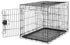 Petcrest Single Door Metal Folding Dog Crate - Black  