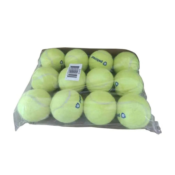 Petcrest Tennis Ball Squeak Dog Toy - 2.5 In Dog Toy - 12 Count
