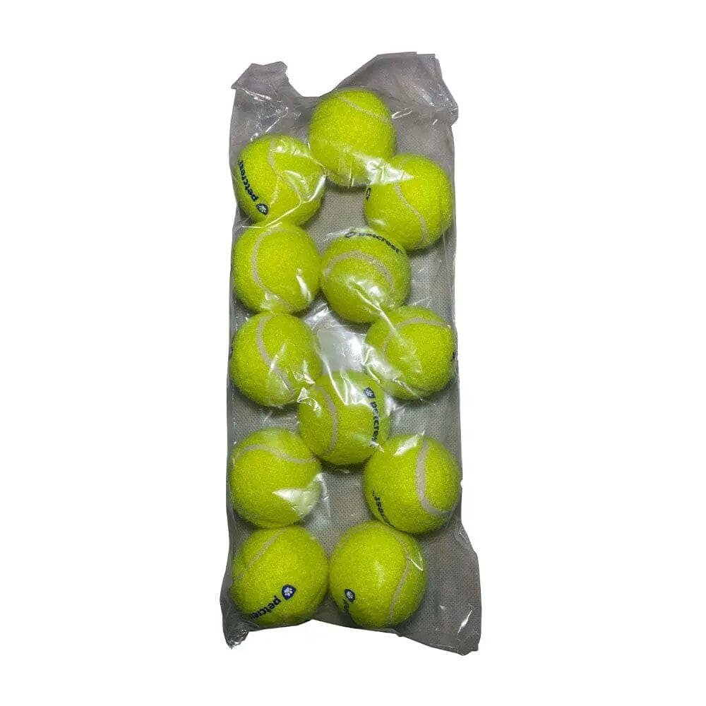 Petcrest Tennis Ball Squeaking Dog Toy - Small - 2 In - 12 Count  