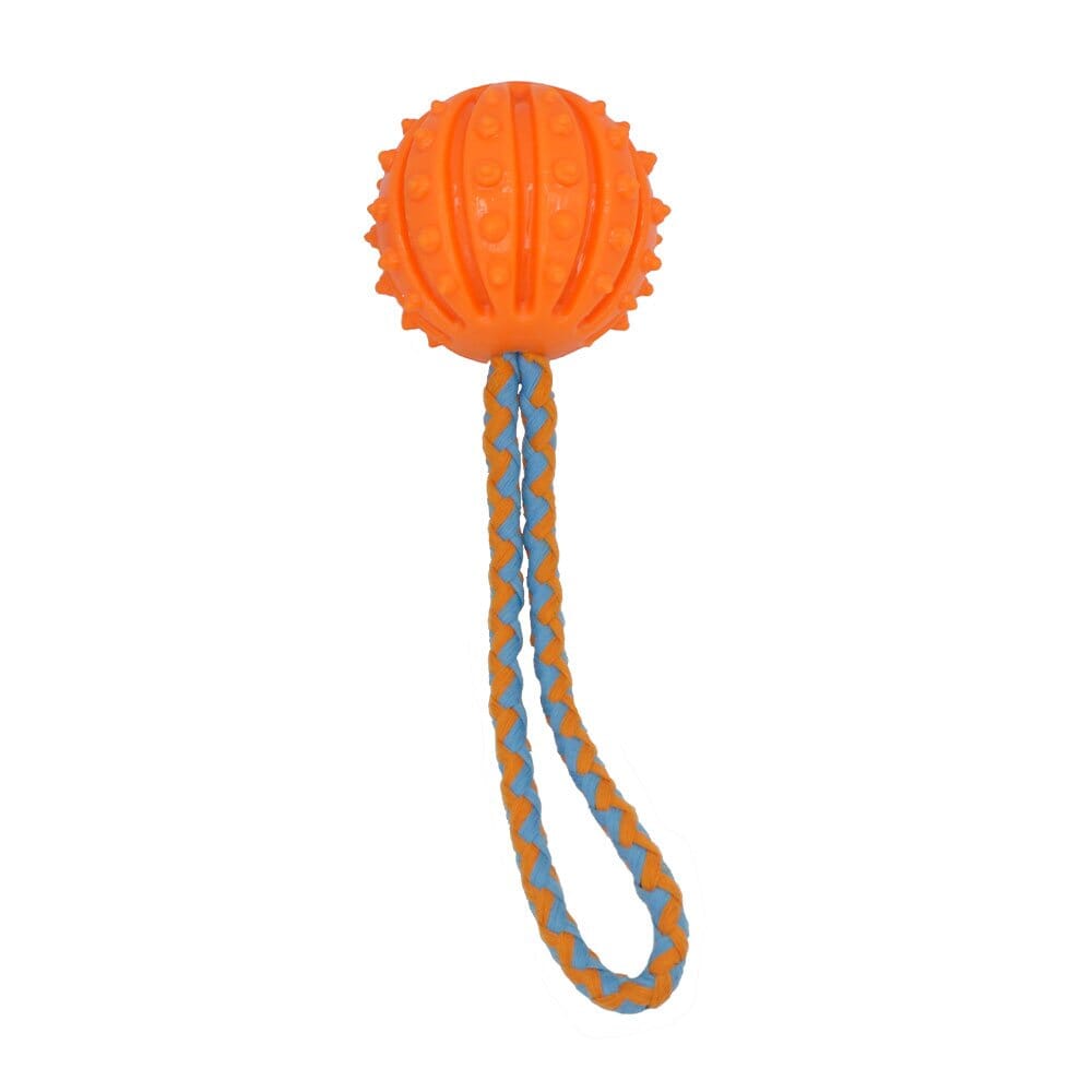 Petcrest TPR Toy Tug Ball Bump Dog Toy - 10 In  