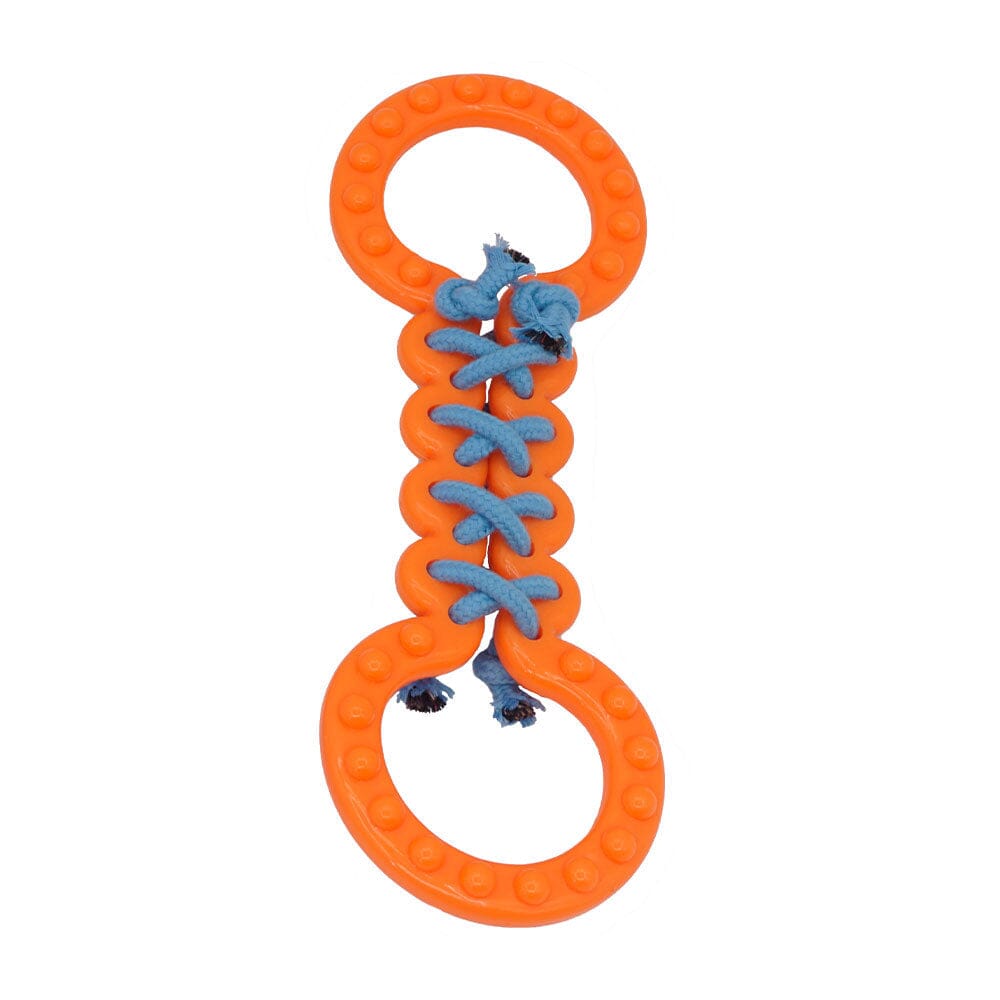 Petcrest TPR Toy Tug Double Ring Dog Toy - 13 In  