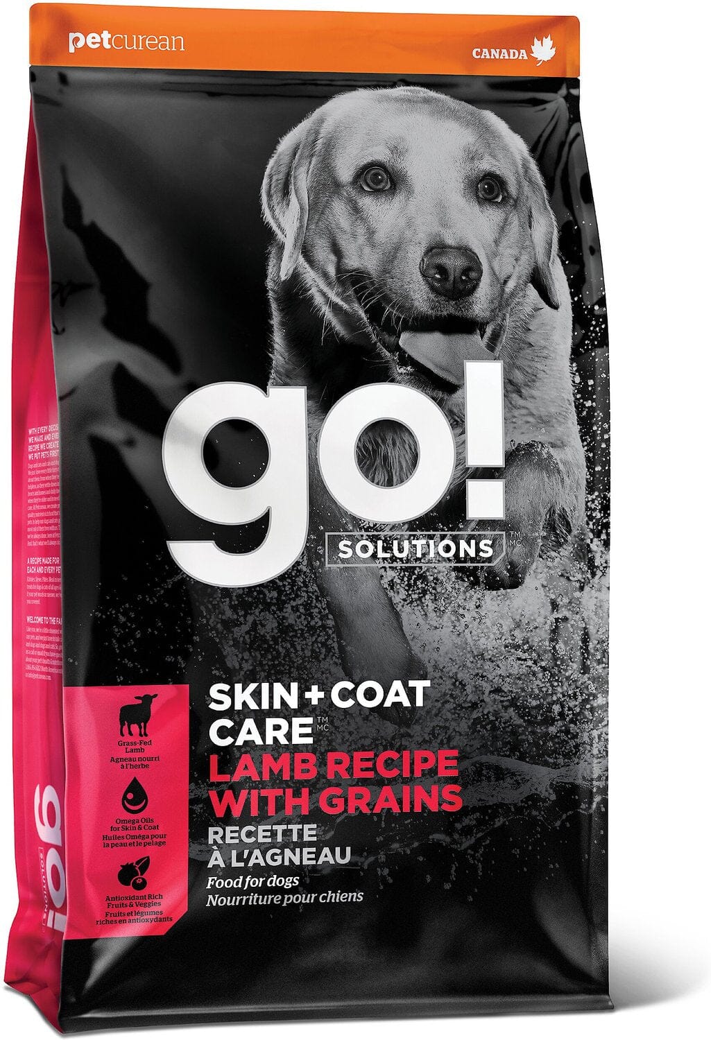 Petcurean GO! SKIN & Coat Lamb Meal Recipe Dry Dog Food - 25 lb Bag
