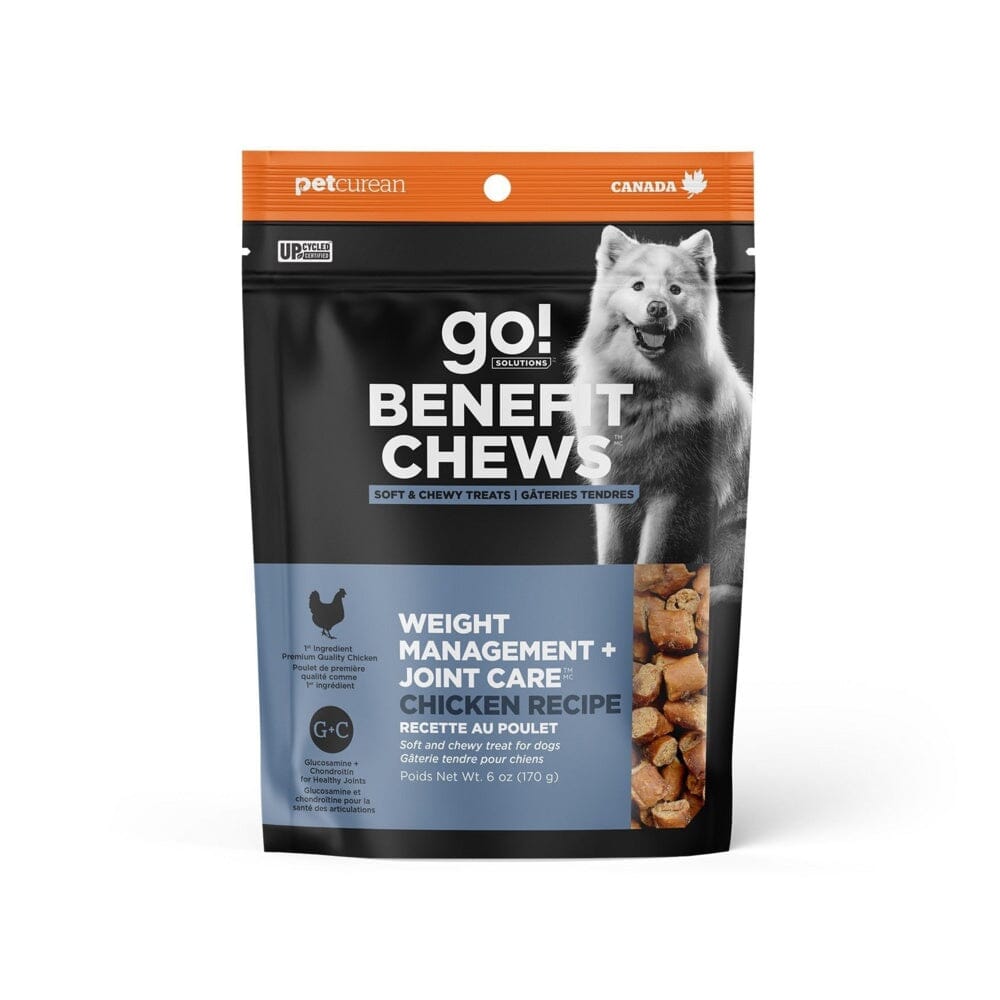 Petcurean Go! Solutions Benefit Chews Weight Management and Joint Chicken Flavor Soft and Chewy Dog Treats - 6 Oz Default Title