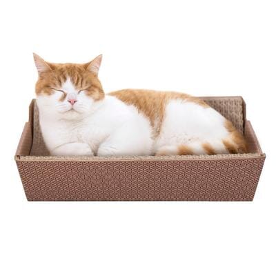 Petlinks Scratcher's Choice+ Cradle Catnip-Infused Corrugate Cat Scratcher and Lounge - L:16 X W:4 X H:14 Inches Default Title