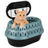 Petmate 2-Door Top Loading Oval-Shaped Airline Travel Cat Kennel Carrier - Small - L:19 X W:12.5 X H:10.8 Inches