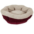 Petmate Aspen Self-Warming Rounded Sherpa Dog Bed - Barn Red/Cream - L:19.5 X W:19.5 X H:7 Inches Default Title