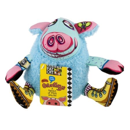 Petmate Fat Cat Mini Gruntleys Soundmaking Canvas and Plush Cat Toy Default Title