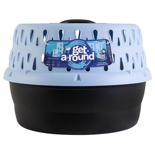 Petmate Get-A-Round Ergonomic Contour Rounded Cat Kennel Carrier - L:7.8 X W:19 X H:7.8 Inches