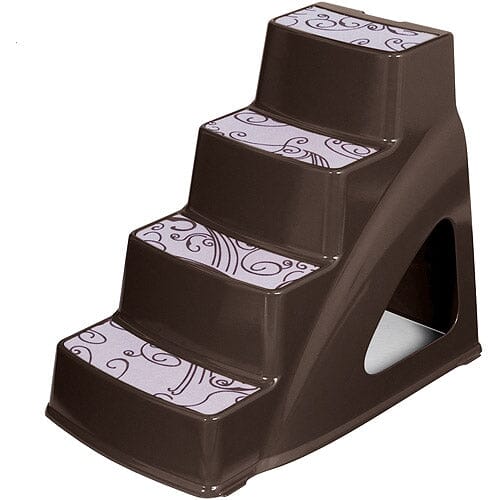 Petmate Lightweight and Elevated Non-Slip 4-Step Pet Steps - Brown Default Title