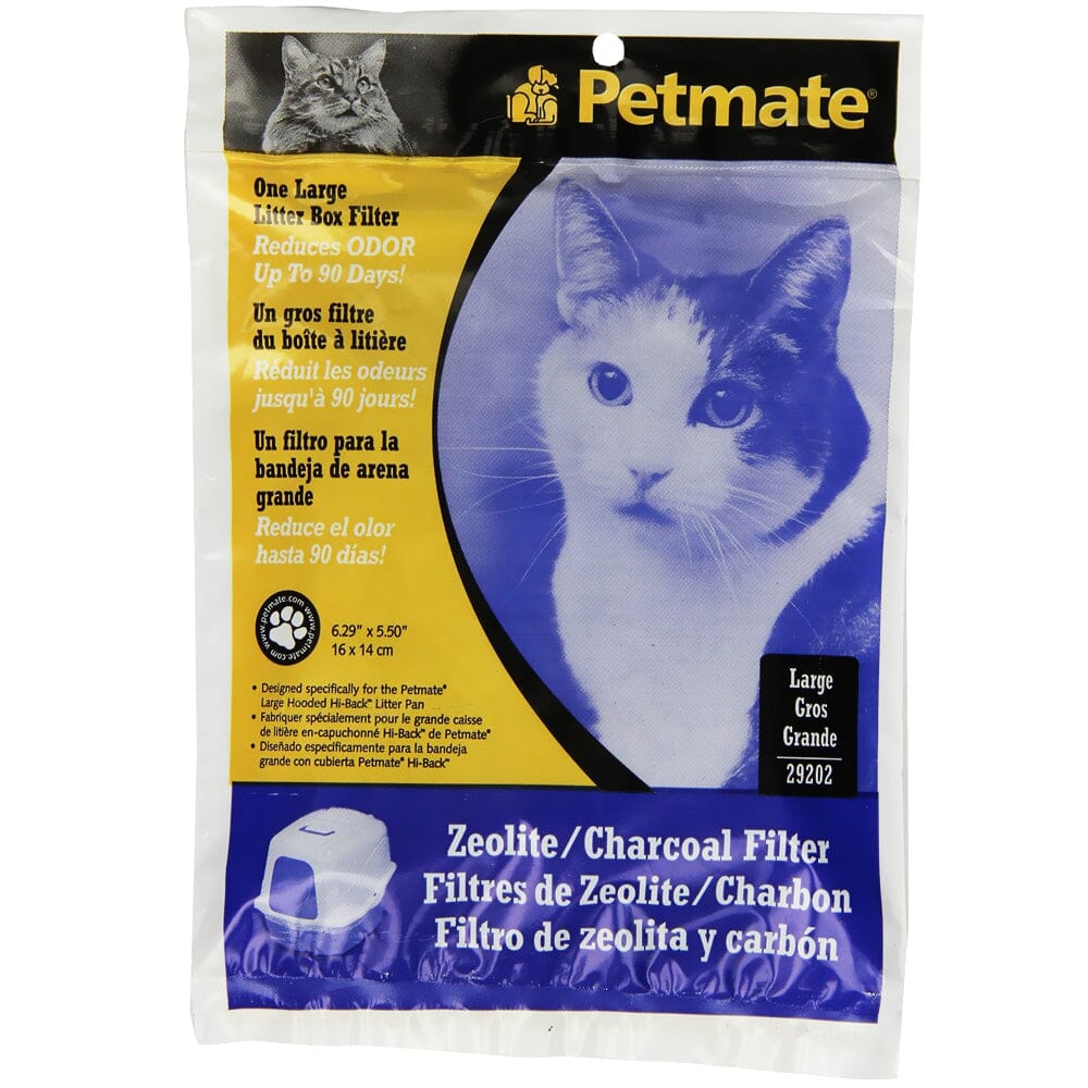 Petmate Zeolite Filter for Hooded Cat Litter Pan - Black/White - Large