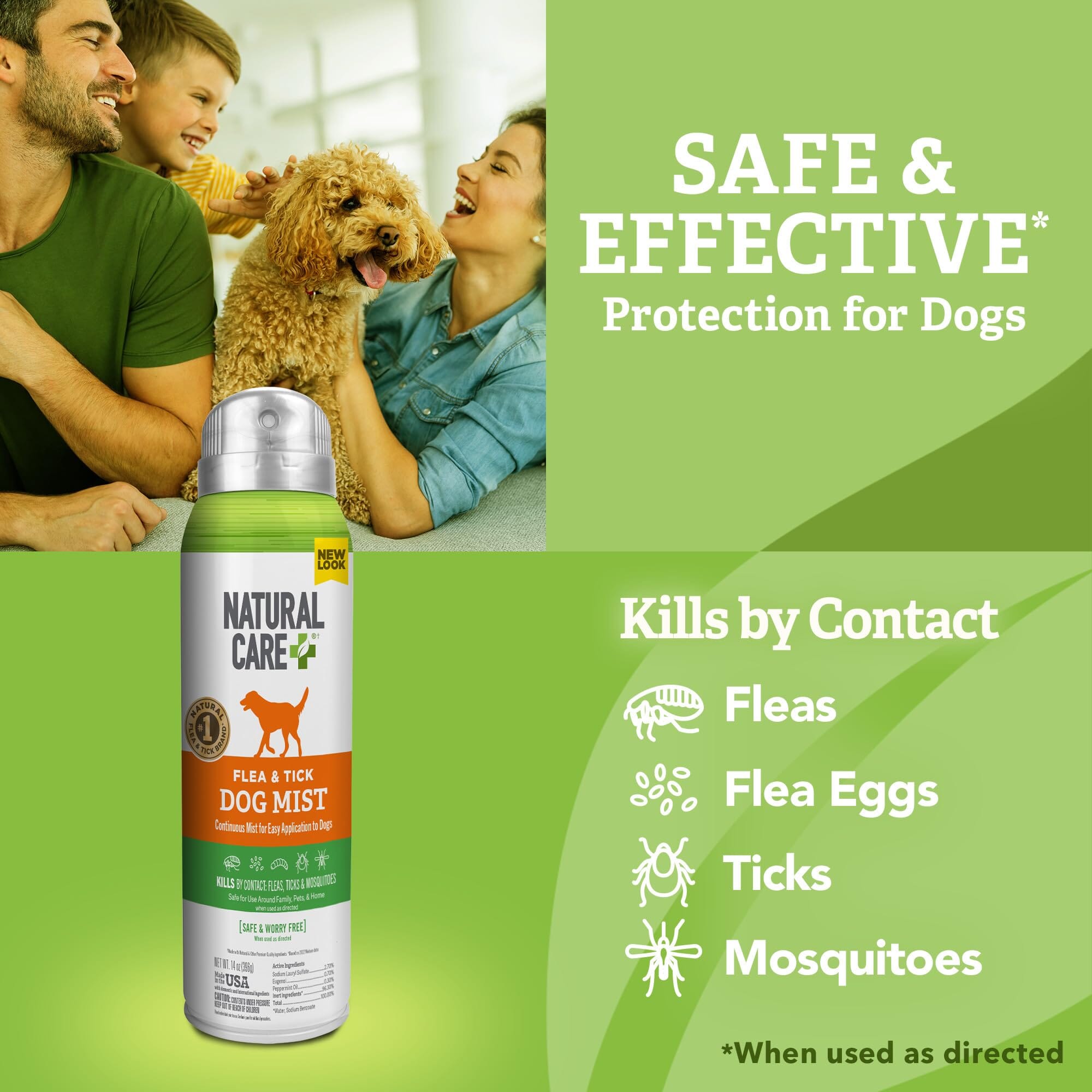 PETZLIFE Herbal Defense All-Natural Flea and Tick Cat and Dog Spray  