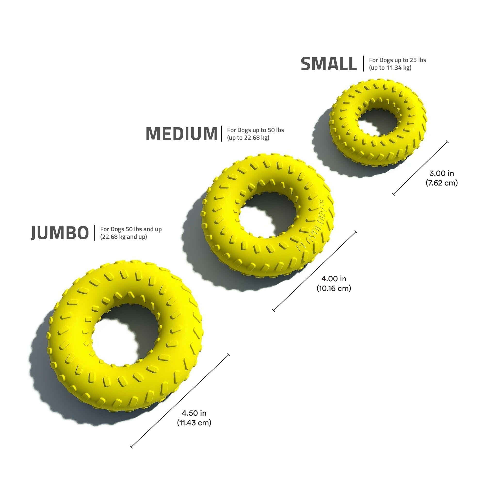Playology Durable Dual-Layered Ring Chicken Scented Fetch and Chew Rubber Dog Toy - Yellow