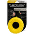 Playology Durable Dual-Layered Ring Chicken Scented Fetch and Chew Rubber Dog Toy - Yellow Small