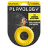 Playology Durable Dual-Layered Ring Chicken Scented Fetch and Chew Rubber Dog Toy - Yellow Medium