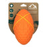 Playology Hound2O Squeaky Football Squeak and Floating Rubber Dog Toy - Orange  