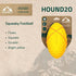Playology Hound2O Squeaky Football Squeak and Floating Rubber Dog Toy - Yellow