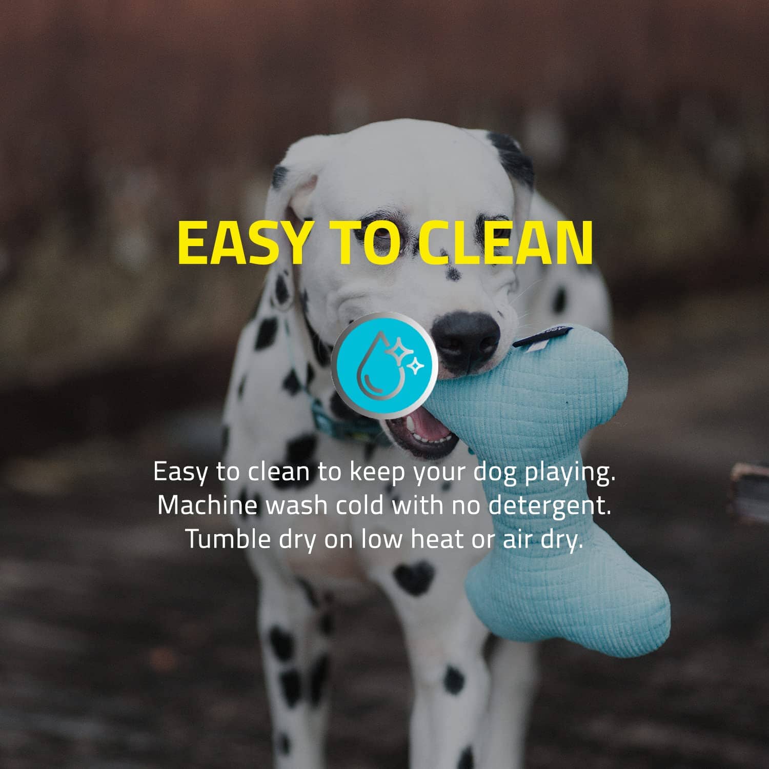 Playology Peanut Butter Scented Squeaky Bone Plush Dog Toy with Encapsiscent Technology - Medium  