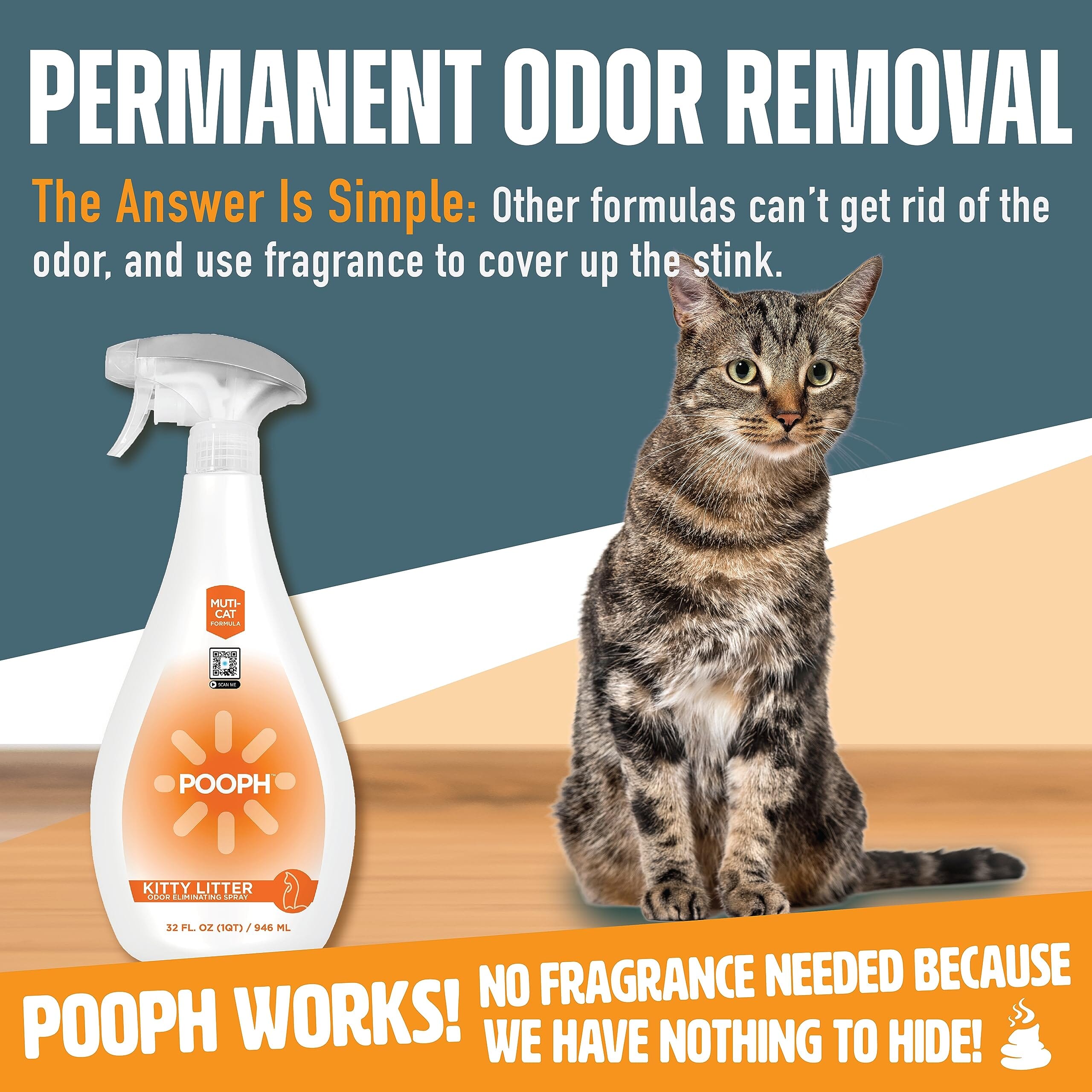 Pooph Kitty Litter Odor Eliminator Spray - 20 Oz  