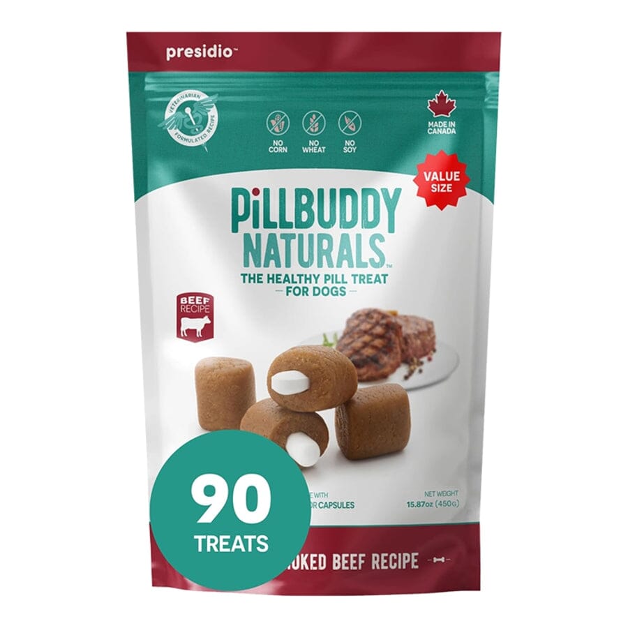 Presidio Natural Pill Buddy Naturals Beef Soft and Chewy Pill Pockets - 90 Count