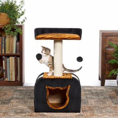 Prevue Pet Products Kitty Power Paws Hideaway Cat Furniture Post and Lounger - L:16 X W:12 X H:29 Inches Default Title